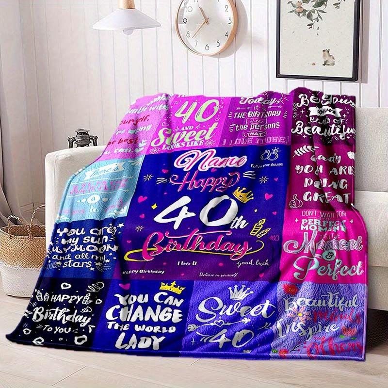 40Th Birthday Customize Your Name Blanket Warm Comfortable And Soft Blankets Are Suitable For Home Lunch Break Blanket Office Sofa Sofa Gift To
