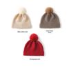 Luxurious Cashmere Knitted Beanie with Pom-pom and Ear Protection for Men and Women - Thickened, Solid Color, Perfect for Autumn and Winter