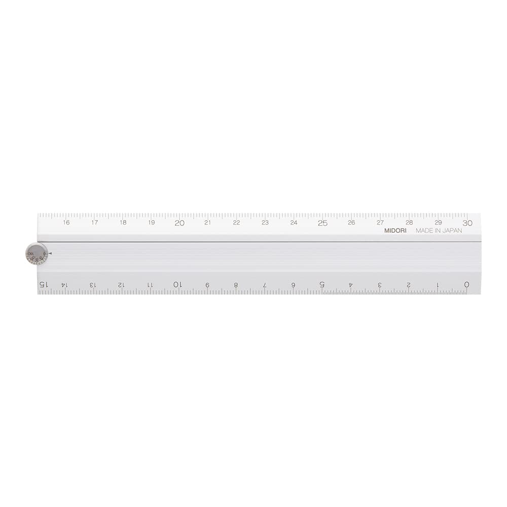 DESIGNPHIL MIDORI Alüminyum Gümüş 42285006 Çoklu Cetvel, 30cm, A,