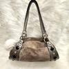 Y2k Punk Style Shoulder Bag Vintage Patchwork Large-capacity Underarm Bag Rivet Diamond Decor Women's Fashion Commuter Handbag