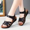 36-43 Sommer Damen Große Größen Mode Einfarbige Klettverschluss Dicksohlige Sandalen Bequeme Mama Schuhe