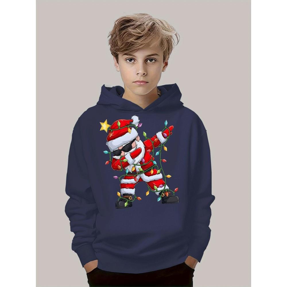 2026 Kids Boys Clothes Christmas 3D Printed Hoodie Long Sleeve Casual Winter Pullover Sweatshirt Fashion Party Children Hoodie