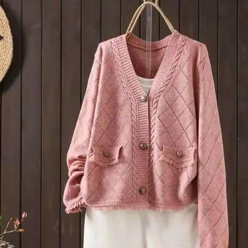 Sweaters Coat Cardigan for Women Autumn Winter Large Size Vintage Loose Sleeve Knitted Cardigan Sweaters Jacket