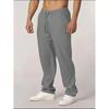 Herbst Neue Herren Baumwolle Leinen Hose Gerades Bein Leicht Atmungsaktiv Lässig Basic Stil Elastischer Bund Lange Hose