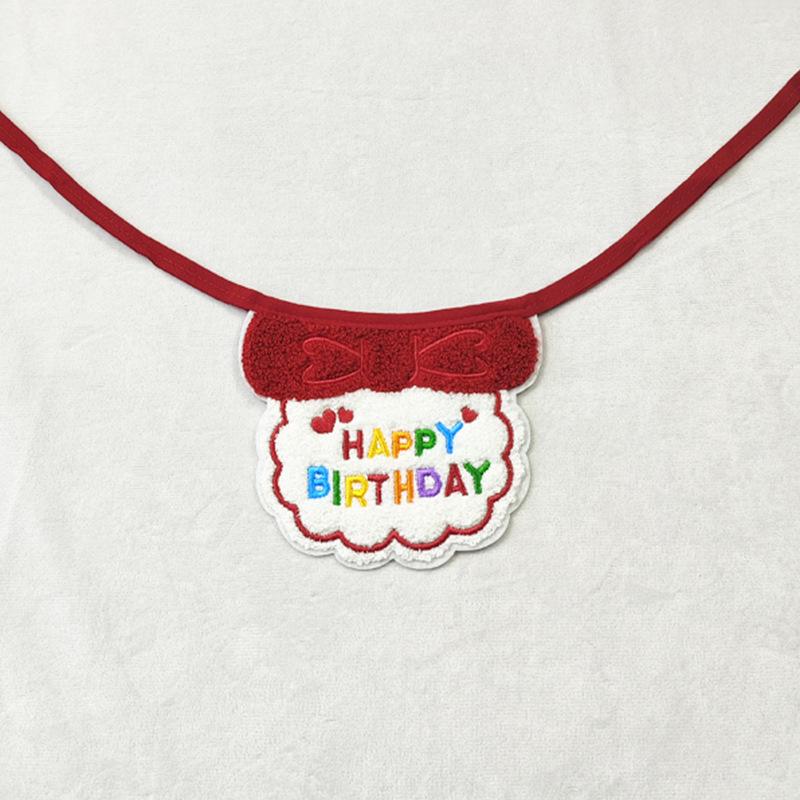 Set Costum de Zi de Naștere pentru Animal de Companie: Salopetă Eșarfă și Pălărie Transfrontalieră pentru Câini și Pisici