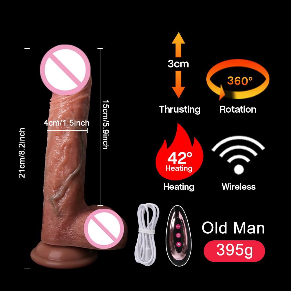 Heating Realistic Thrusting Dildo Vibrator For Woman Soft Huge Big Dick Penis G Spot Vagina Anus Masturbator Sex Toy For Adult