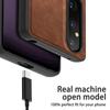 For Sony Xperia 1 V PU Leather+TPU+PC Phone Shell Retro Phone Case Drop Protection Phone Cover