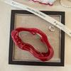 Large Red Zodiac Year Hair Claw Clip French Letter Gold Accent Updo Bun Holder for Women Non-Slip Hair Grip Accessory
