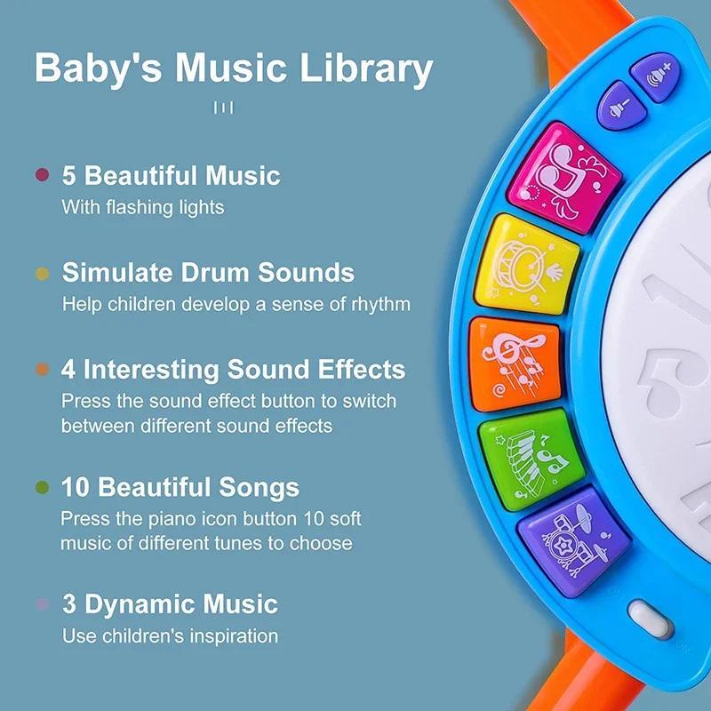 Baby Instruments  Drum Set  Montessori Toys Kids Musical Toys  for Toddlers Fine Motor Skills Early Educational  Learning Toys