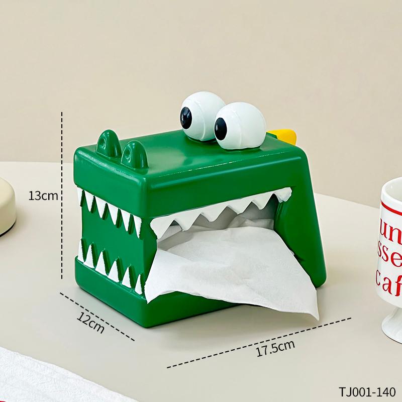 

Cartoon Cute Crocodile Tissue Box Home Living Room Desktop Decoration Multi Functional Paper Drawing Storage Box Decoration