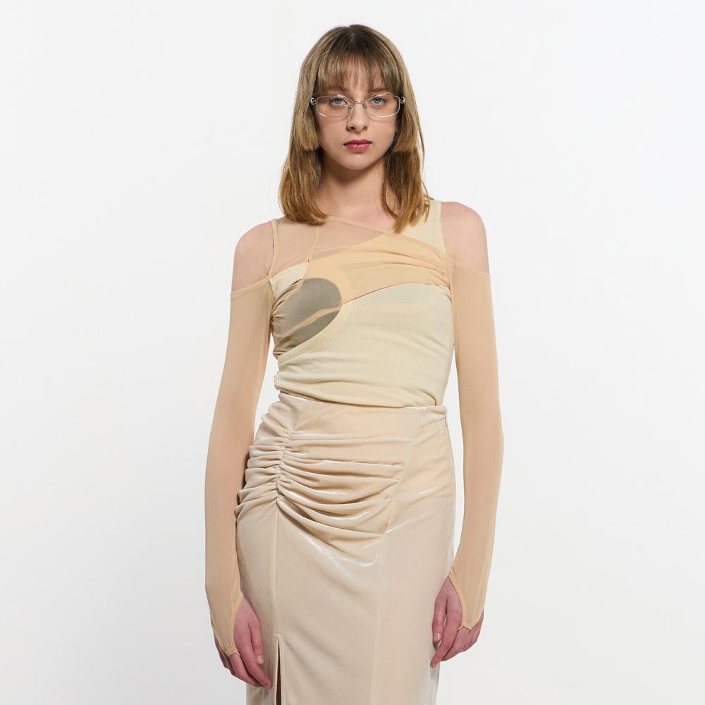Kimjisu In&Out Knitted Top _ Ivory