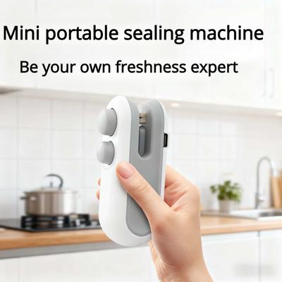 Mini Handheld Heat Bag Sealing Machine Plastic Food Package Sealer Clip-on Bag Sealer Portable Food Packaging Sealer