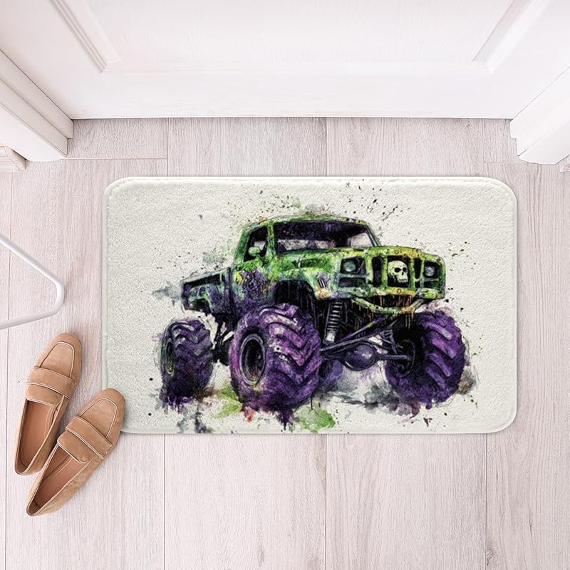 

Feelyou Желтый Монстр-Трак Нескользящий Коврик для Ванной Комнаты Монстр-Трак Мягкий Флисовый Дверной Коврик для Детей Мальчиков Девочек Крутой Грузовик Машина Полиэстеровый Коврик для Ванной Комнаты Мультяшный 1 4 x 2 (Rectangular)