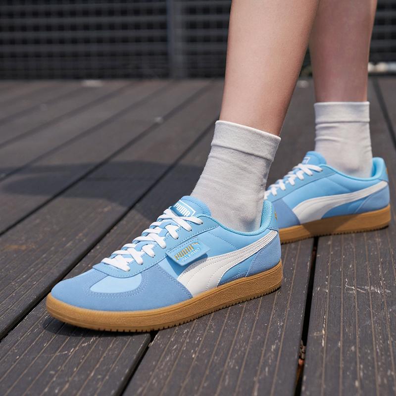 Puma Palermo CN Nylon Comfortable Soft Thin Sole Wear-Resistant Low-Top Skate Shoes Unisex Sneakers Blue 403953-02