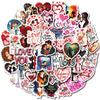 50 PCS LOVE Couple Stickers - Romantic Valentine Decals for Phone Case, Suitcase, DIY Gifts