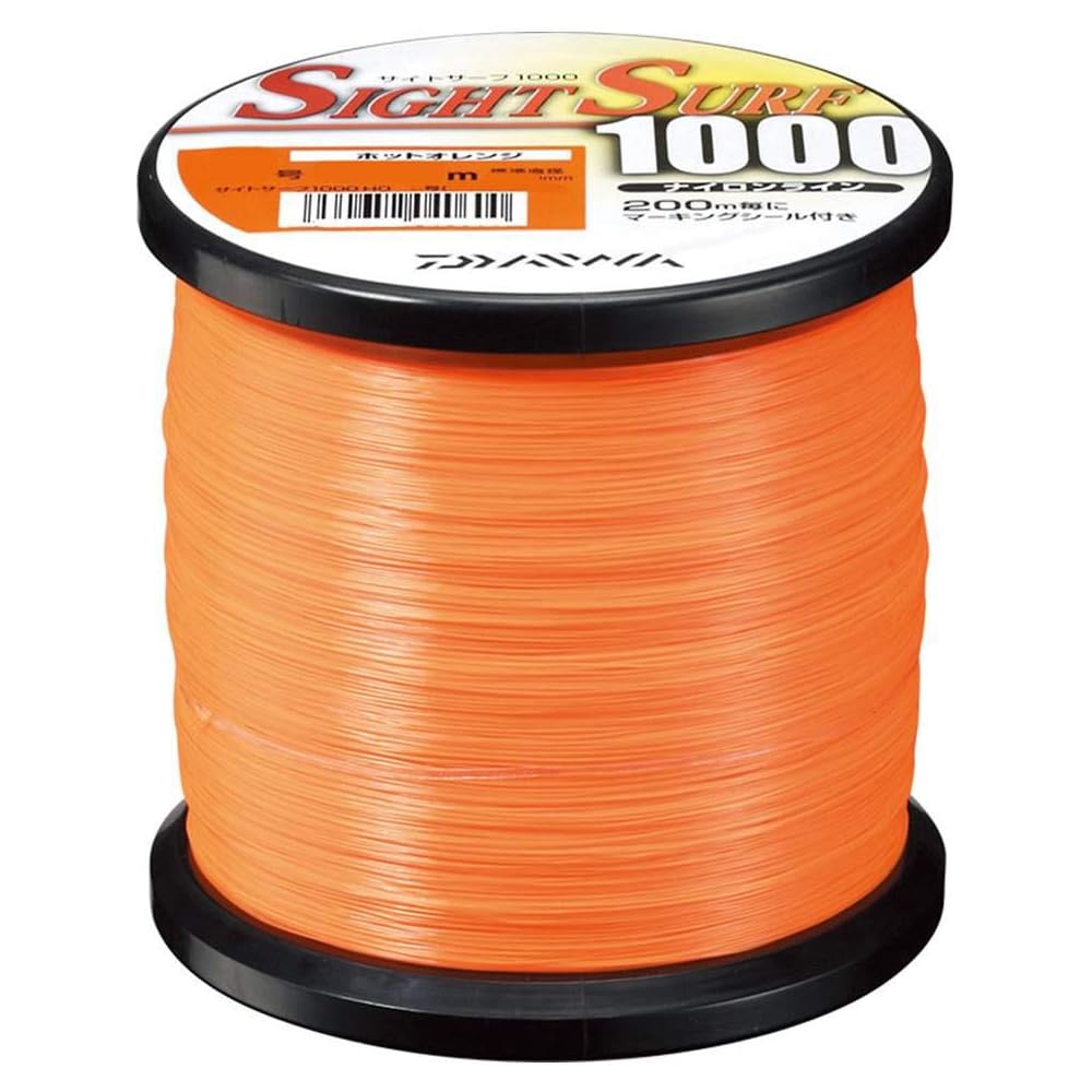 Daiwa Nylon Line Sight Surf 2 4号 1000m Hot Orange Fishing Line