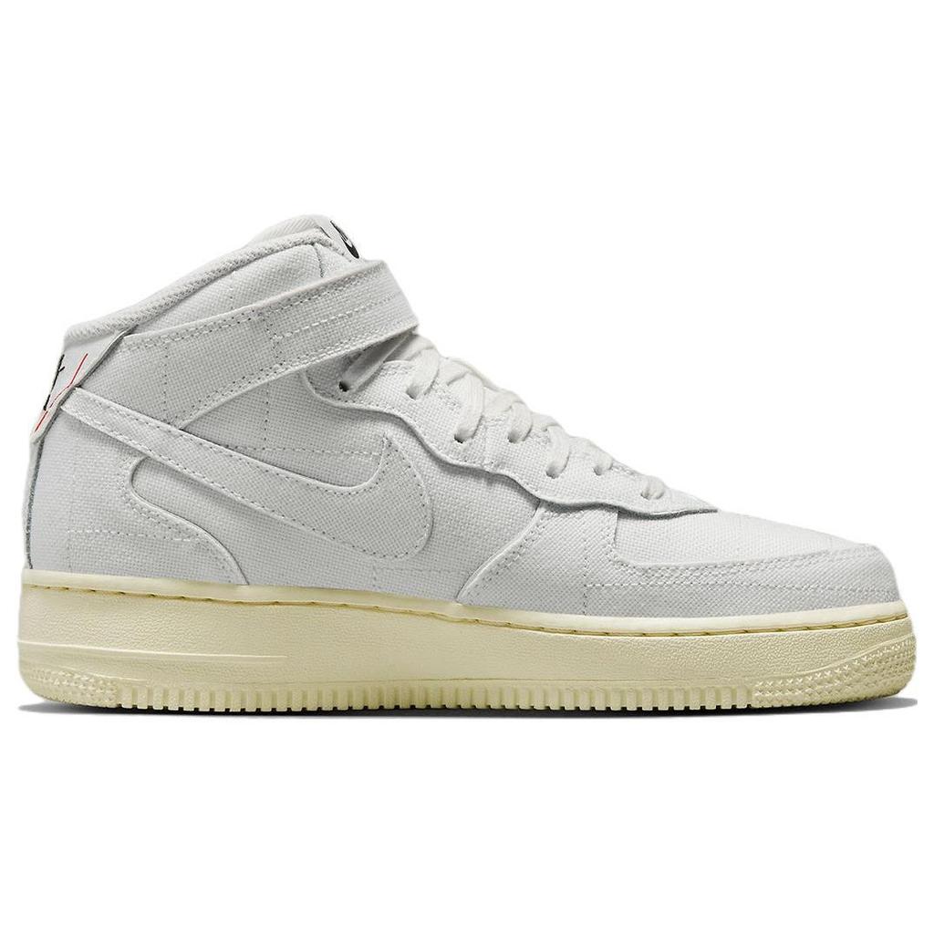 Nike Air Force 1 07 Mid Weiß Canvas Damen Sneaker Summit-White Pearl-White Schwarz DZ4866-121