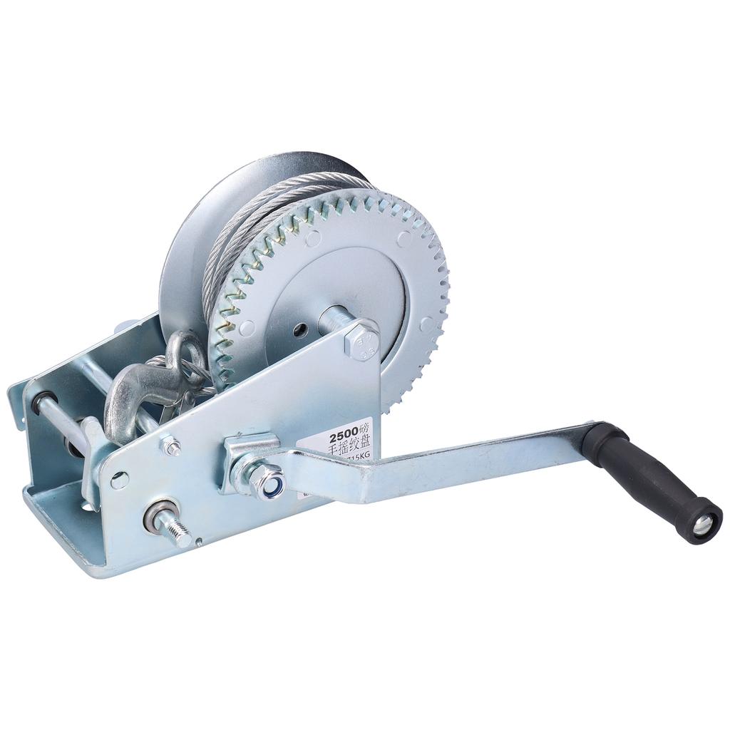 Manual Winch SelfLocking CW CCW Alloy Steel Hand Shake Lifter Trailer 2500lbs for Lifting