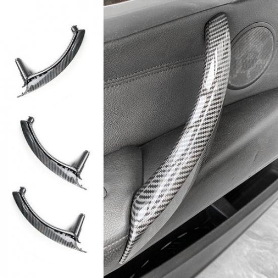 Carbon Fiber Door Handle Pull Trim Cover For BMW E70 X5 X6 E71 E72 2007-2015 ABS