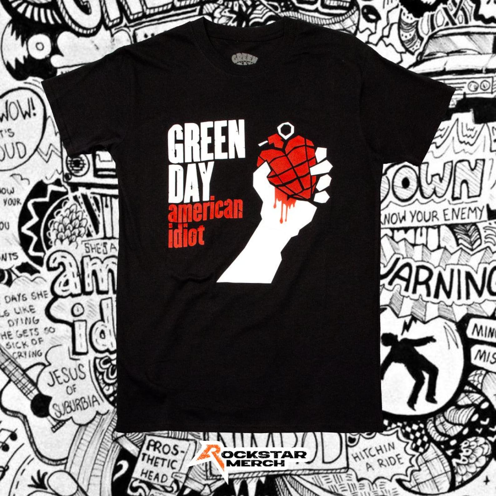 GREEN DAY American Idiot Band T-Shirt M