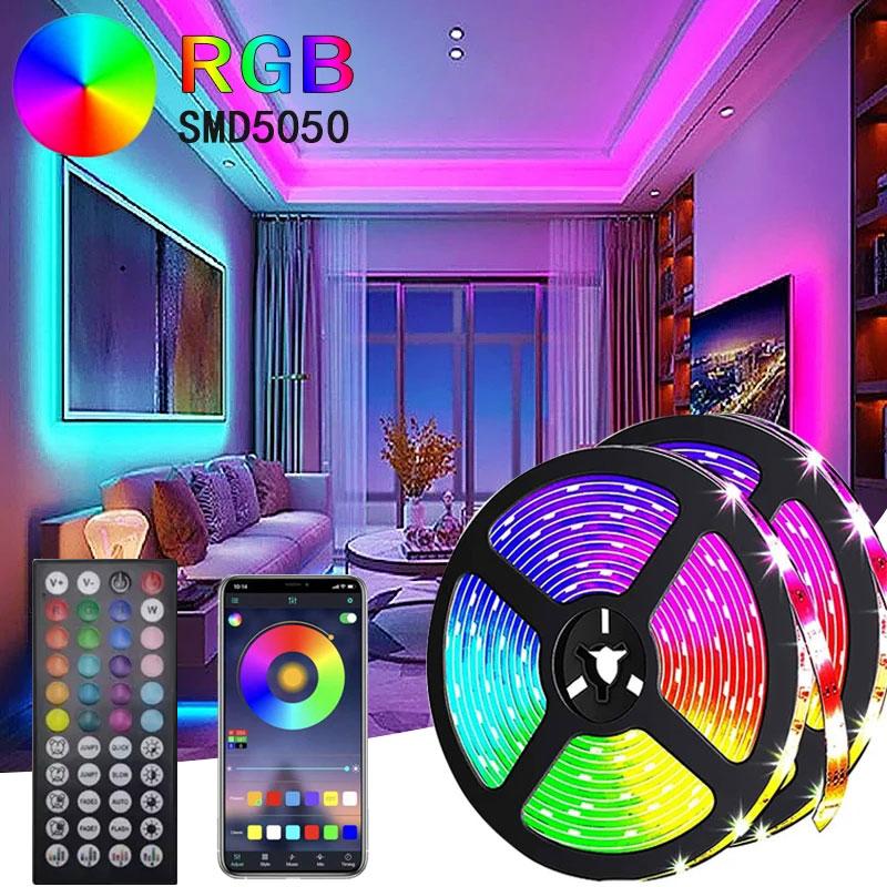 Smart RGB 5050 LED Strip Lights USB Powered Bluetooth WiFi App Control Ambient Room Decor Tape Light