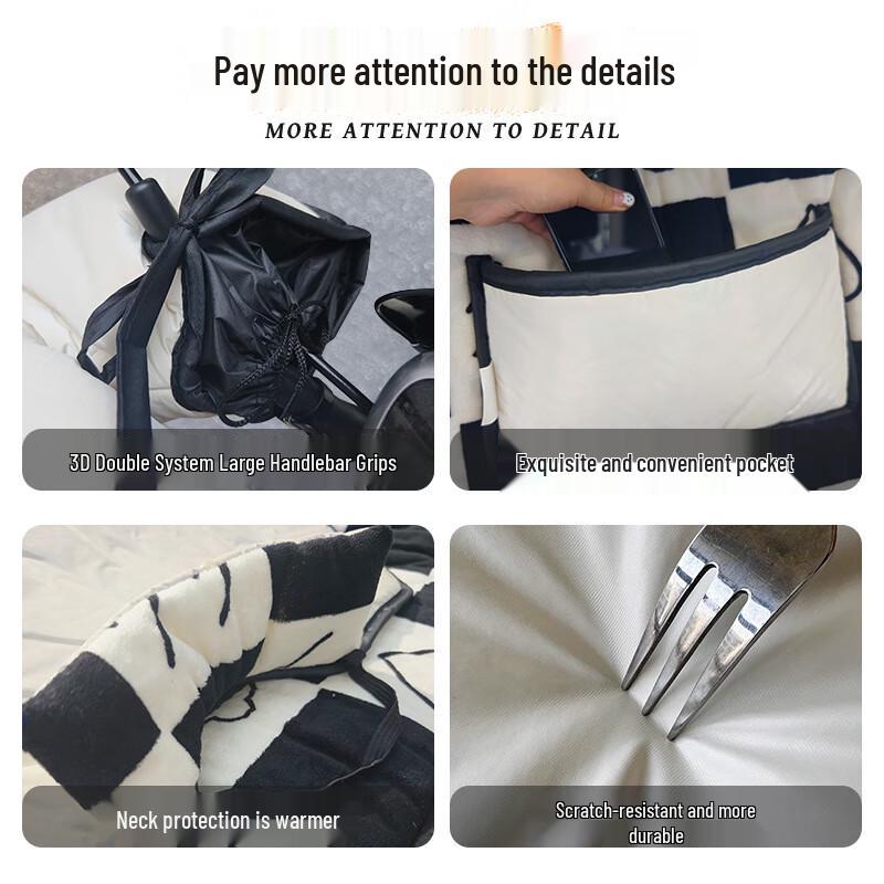 AILANHUIJIA WA Winter Thickened Electric Scooter Windproof Cover