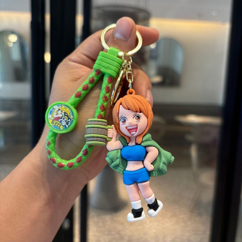 One Piece Luffy Schlüsselanhänger, Niedlicher Figuren Schlüsselanhänger, Taschenanhänger