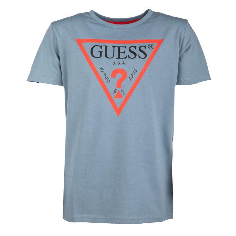 

Футболка обычного кроя сине-серая Детская GUESS
