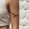 Bohemian Metall Seestern Armreifen für Damen Punk Goldfarbe Muschelschale Öffnung Verstellbares Armband Strandparty Schmuck