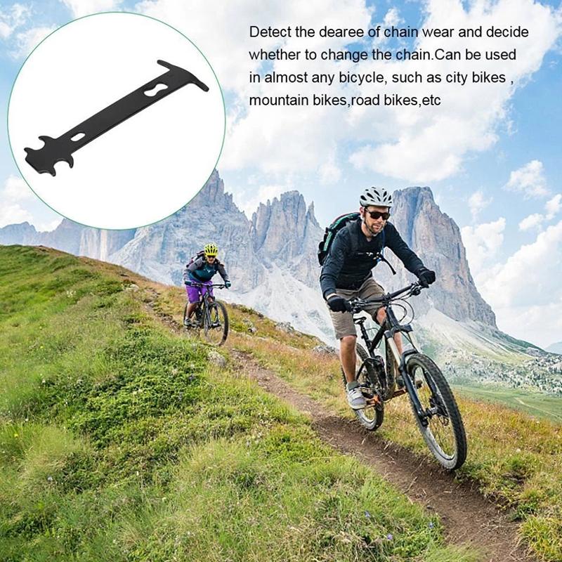 Bicycle Chain Test Caliper Highway Folding Bicycle Mountain Bike Chain Wear Replacement Detection Card Rail Tool
