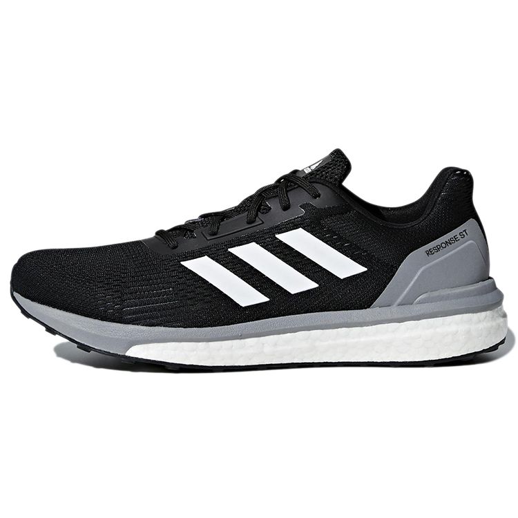 Adidas Response St Comfortable Fabric Cushioning Breathable Supportive Low-Top Running Shoes Men Sneaker Black CG4003