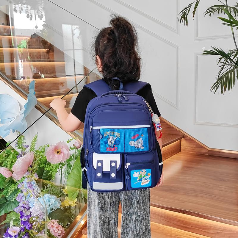 Cartoon Cute Boys And Girls Backpack Large Capacity Primary School Bag Outdoor Travel Children Travel Backpack