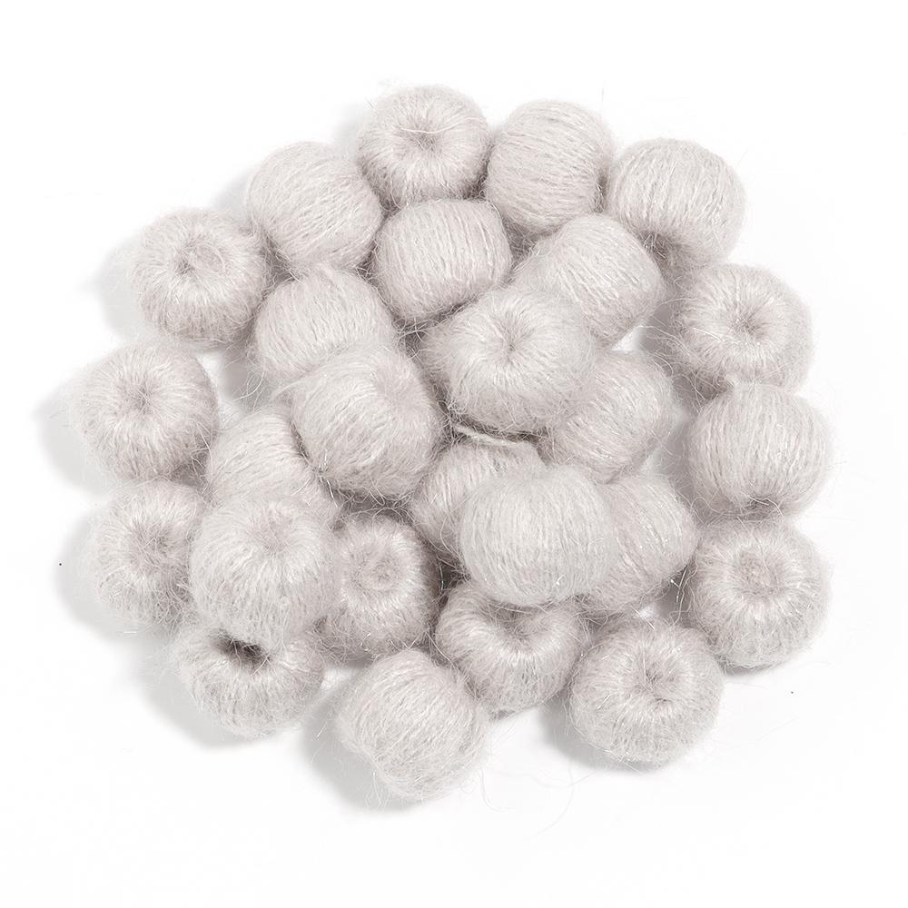10pcs Plush Mohair Ball Beads Colorful Soft Pompom Beads For DIY Jewelry Making Handmade Clothing Earrings Decor Accessories