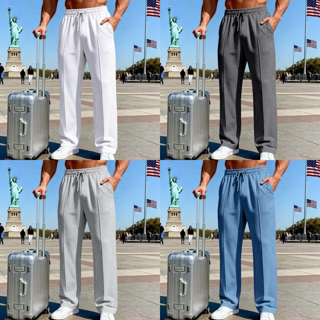 Mens Casual Sports Pants With Noniron Fabric For Daily Wear And Active Lifestyle