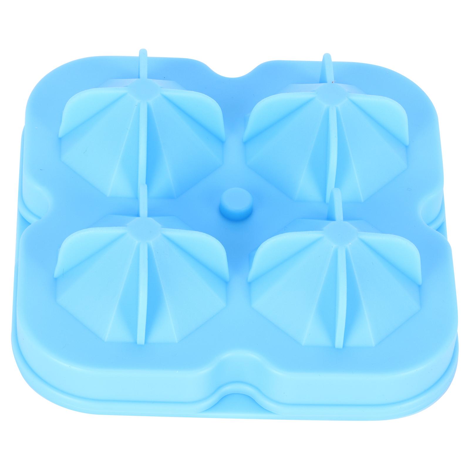 

4Grid Ice Mold Reusable DiamondShape s Maker Tray Home Kitchen Supplies(Black )