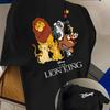 2026 Summer Disney Simba Lion King Graphic Tshirt Men Women Fashion Cotton Quality Casual Loose Short Sleeve Classic Unisex
