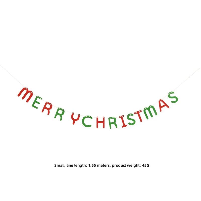 1Pcs Christmas Hanging Banner Ornament Merry Christmas Letter Flag Wooden Ornament Party New Year Xmas Home Decoration Gifts