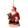 Festival Dachshund Hanging Charm Acrylic Christmas Tree and Car Interior Decoration Decorative Pendant for Indoor