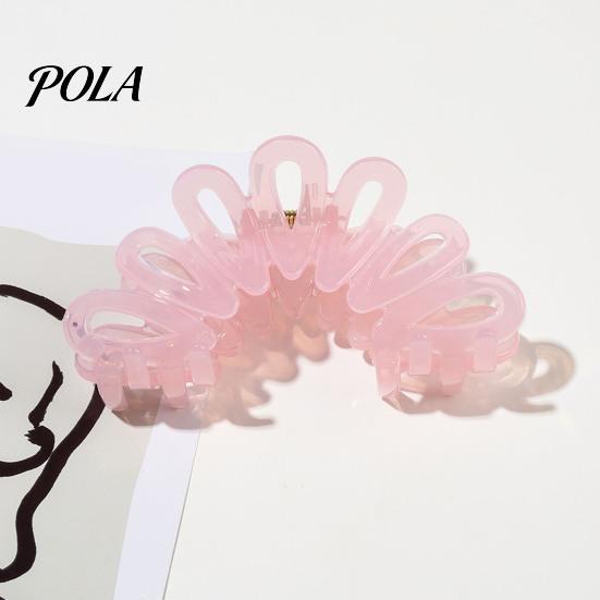 Hair Claw For Buns Back Head Shark Clip, Large Hollow Petal Shape Claw, Bun Holder Lightweight Clip Accessory, Size Shower for Thick And Half-Ties Ice