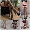 Luxus Oberschenkelhohe Socken Transparente Seidenstrumpfhosen Damen Formelle Kleidung Atmungsaktive Einteiler Strumpfhosen Französischer Stil Strumpfhalter Bodystockings