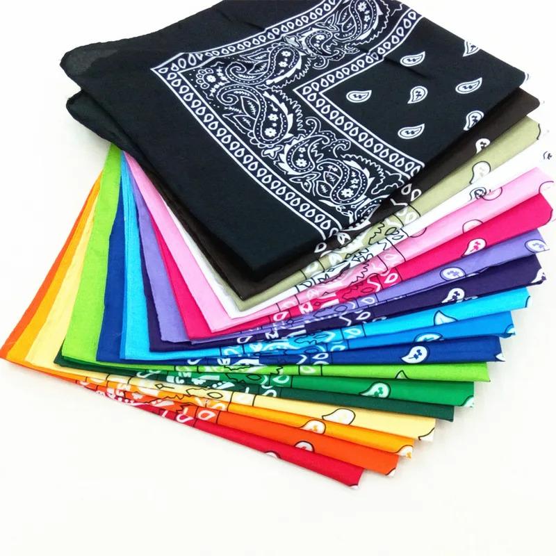 1/4/6pcs Paisley Bandana Printed Square Scarves Wristband Hair Band Neck Scarf Headwear Handkerchief Unisex Fashion Head Square