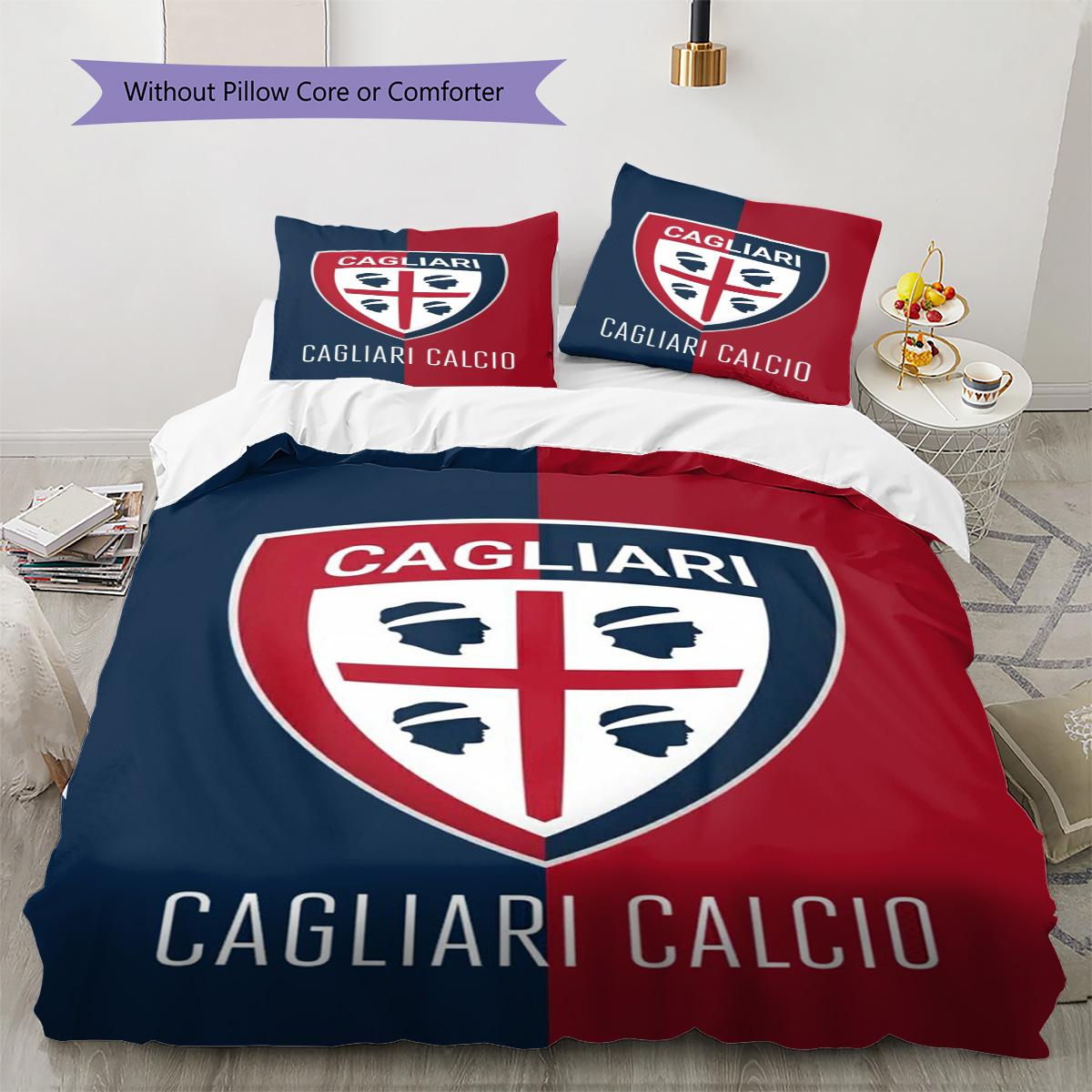 Cagliari Calcio raksta gultasveļas komplekts: segas