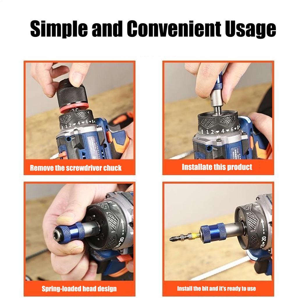 Drill Adapter Steel Hex Shank Non-Slip Converter 6.35mm Driver Socket Adapter For Drill For Home Furniture Construction