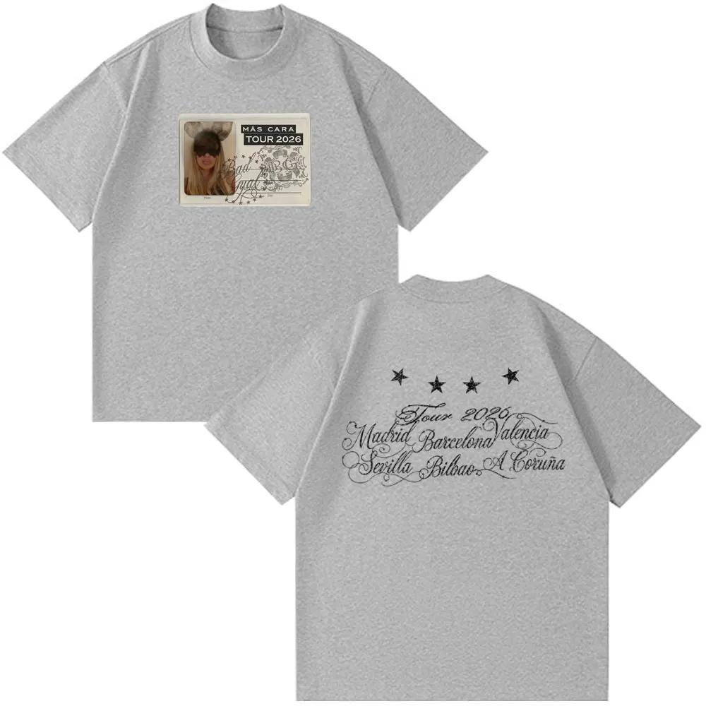 Singer Bad Gyal 2026 Tour Print Tees Unisex Women Vintage Fashion Tshirt Summer Shortsleeved Loose Harajuku Streetwear Tshirts