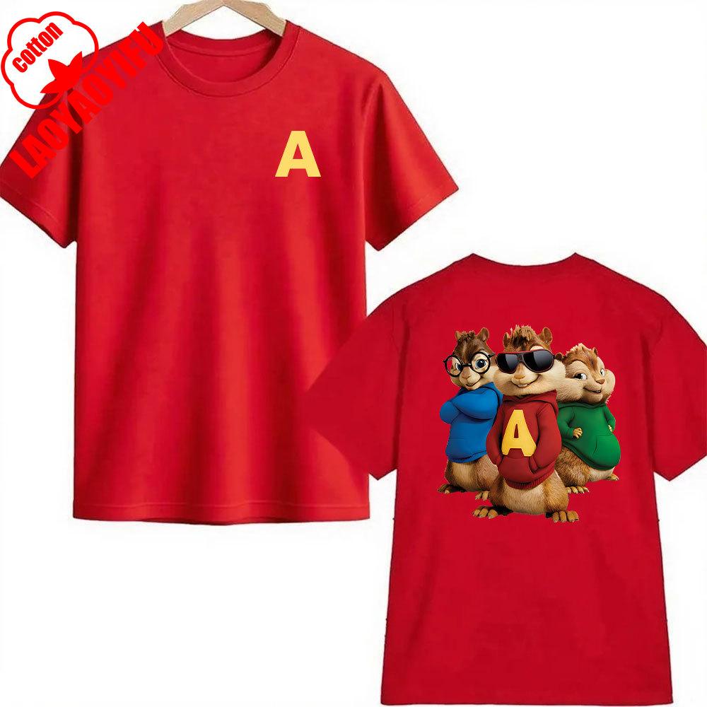 Alvin and The Chipmunks: The Squeakquel's Tshirt Men Women Manfashion 2-sided Print Shirt Is Available for Best Friend Tee Tops