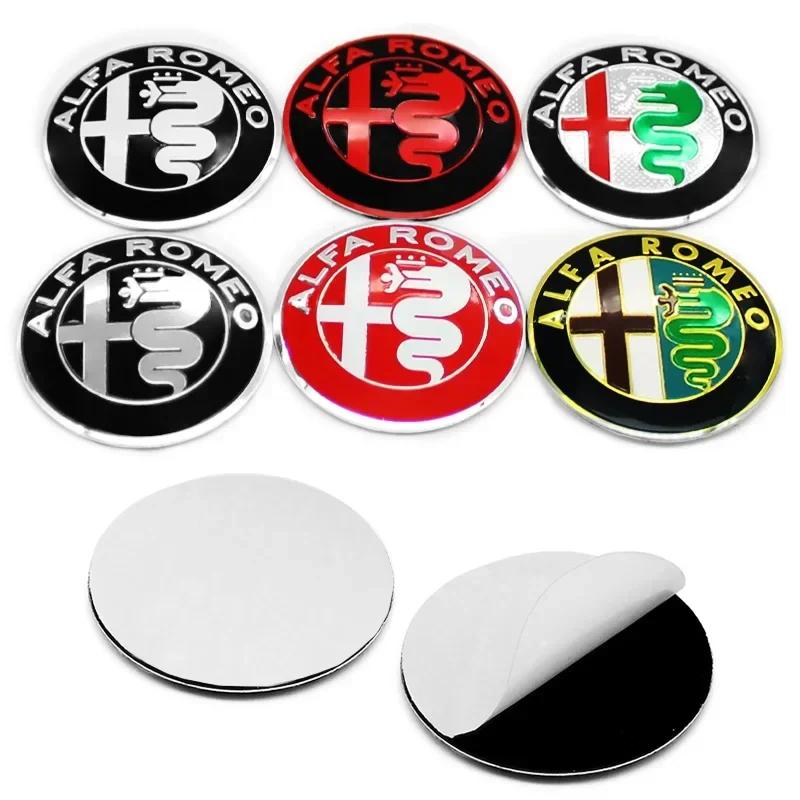 60mm/65mm Car Wheel Rim Tire Hubcap Sticker Decals for Alfa Romeo Giulia Giulietta 159 156 MITO Stelvio 147 Sportiva AccessoriesNC7