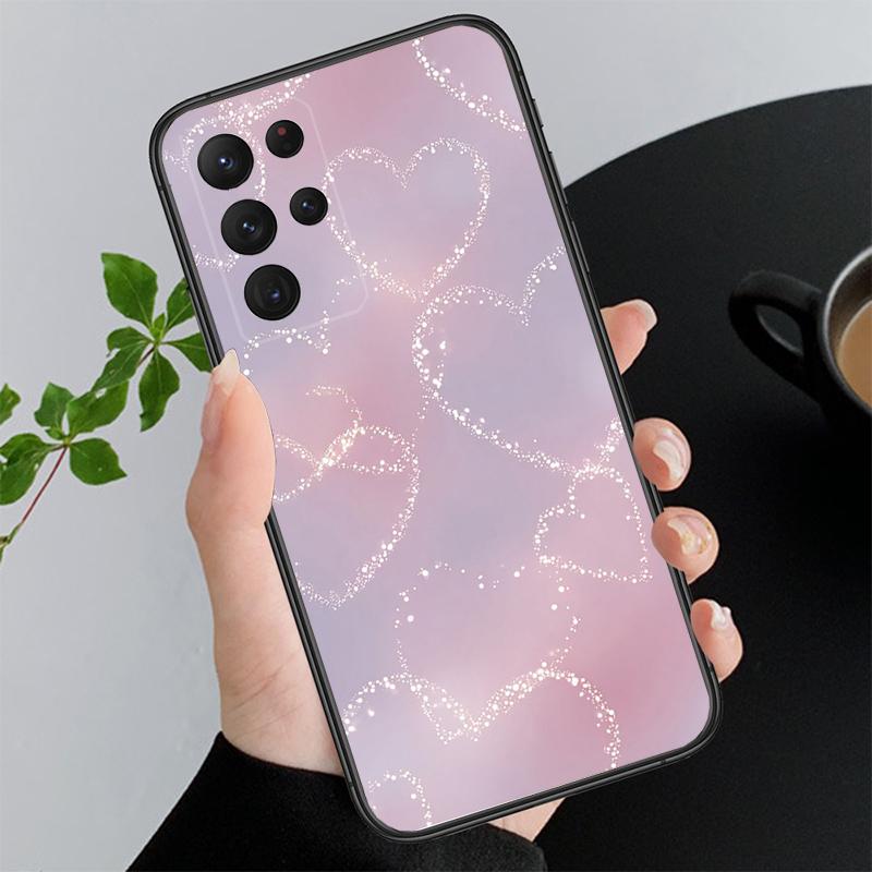 Phone Case For Samsung A17 A55 A16 A56 A35 A15 A53 A54 A33 A34 A25 A05S A52 A52S A07 A26 A06 Love Pink Heart