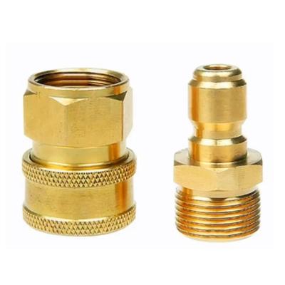 2Pcs High Pressure Washer Quick Adapter 3/8'' or 1/4" Male Female Thread Coupling Garden Watering Gun Connector M22 14mm 12mm