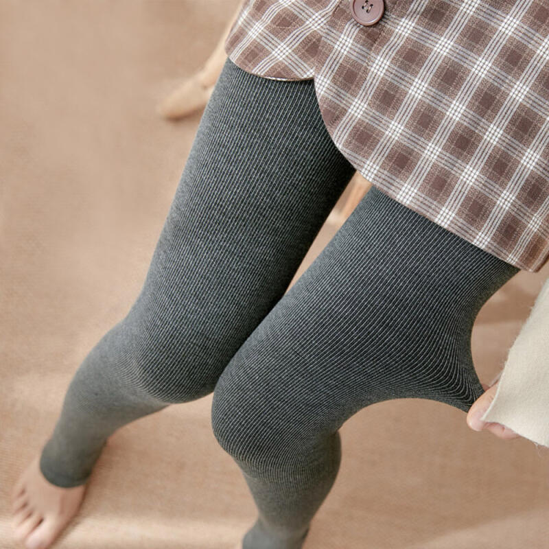 Yuna Rin Golji Mink Fur Ring Winter Fleece Women s Stockings Charcoal