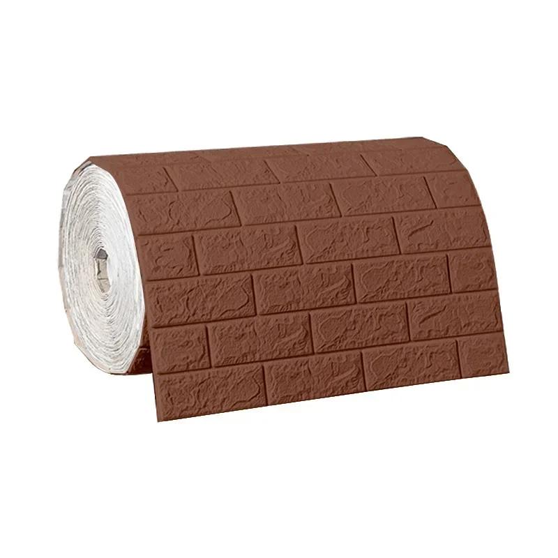 Self-Adhesive Panels 3D Soft Crash Foam Wallpaper Imitation Brick Wall Stickers Home Living Room Kid Bedroom Decor